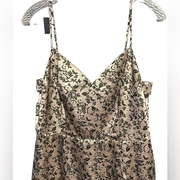 Jill Jill Stuart high low jacquard floral midi ruffle hem dress feminine - Picture 7 of 13